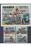 Uganda známky Mi 440-4 + Bl 52 - OH 1984