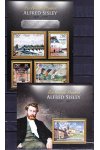 Centrafricaine známky Mi 3897-3900+Bl.994 Alfred Sisley