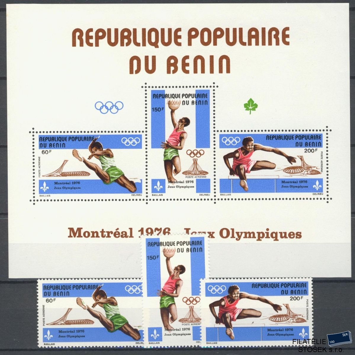 Benin známky Mi 50-2+Bl.1