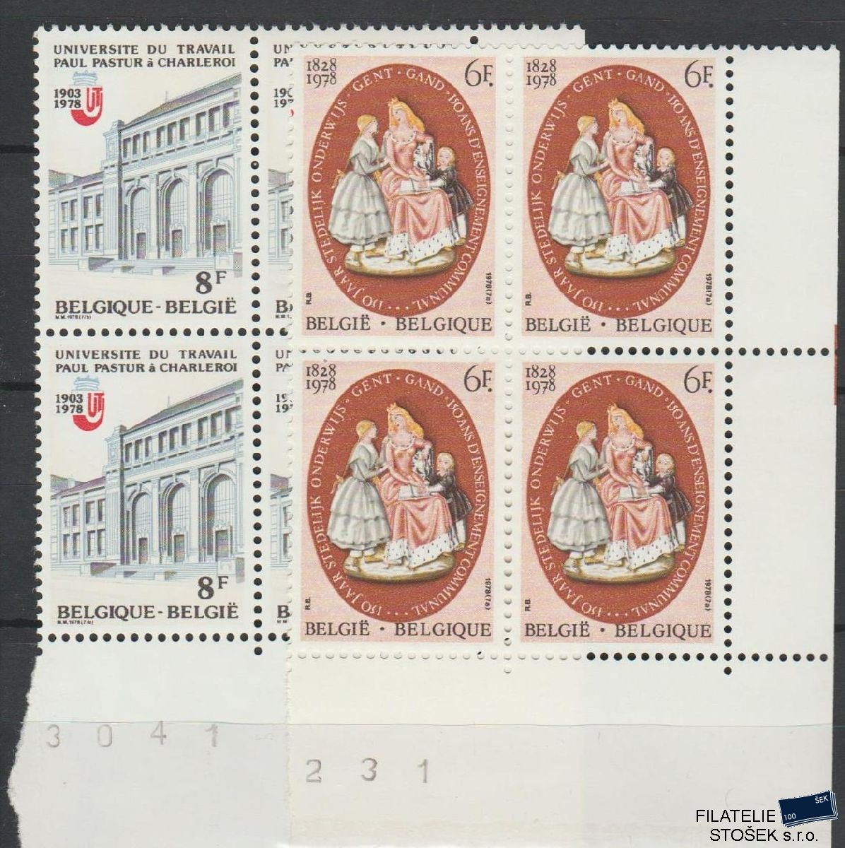 Belgie známky Mi 1957-58 4 Blok