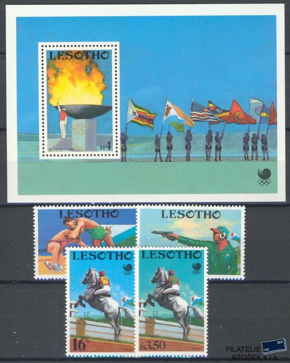 Lesotho známky Mi 0727-30+Bl.55