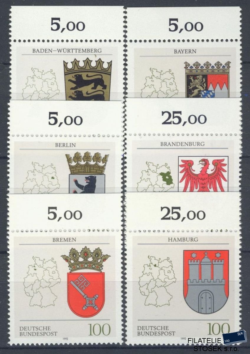 Bundes známky Mi 1586-91