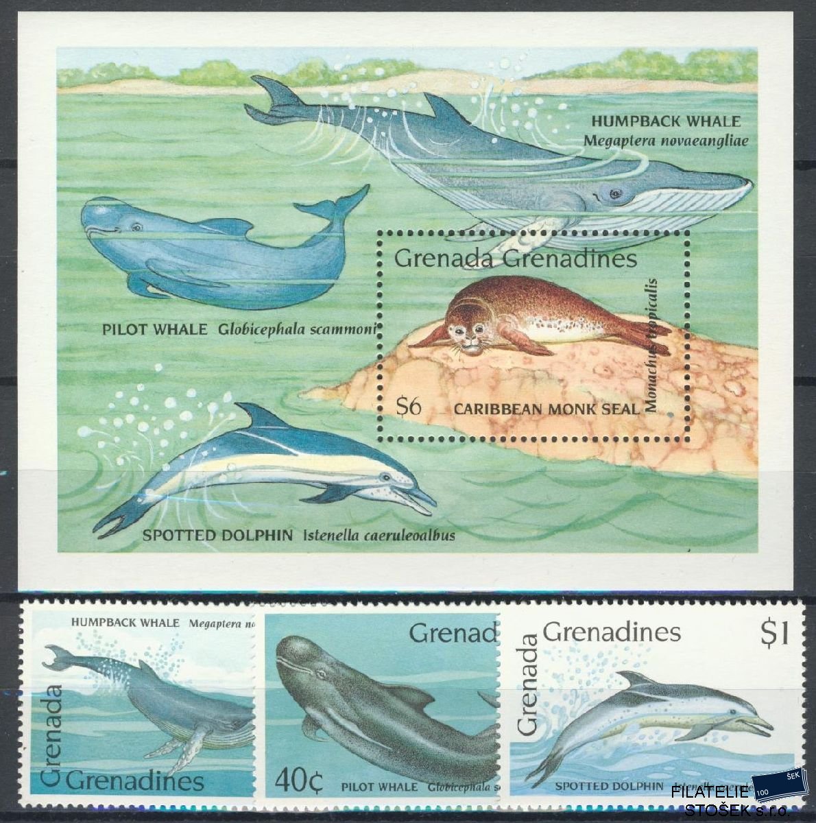 Grenada Grenadines známky Mi 1269,70,71 + Bl 189 - Ryby