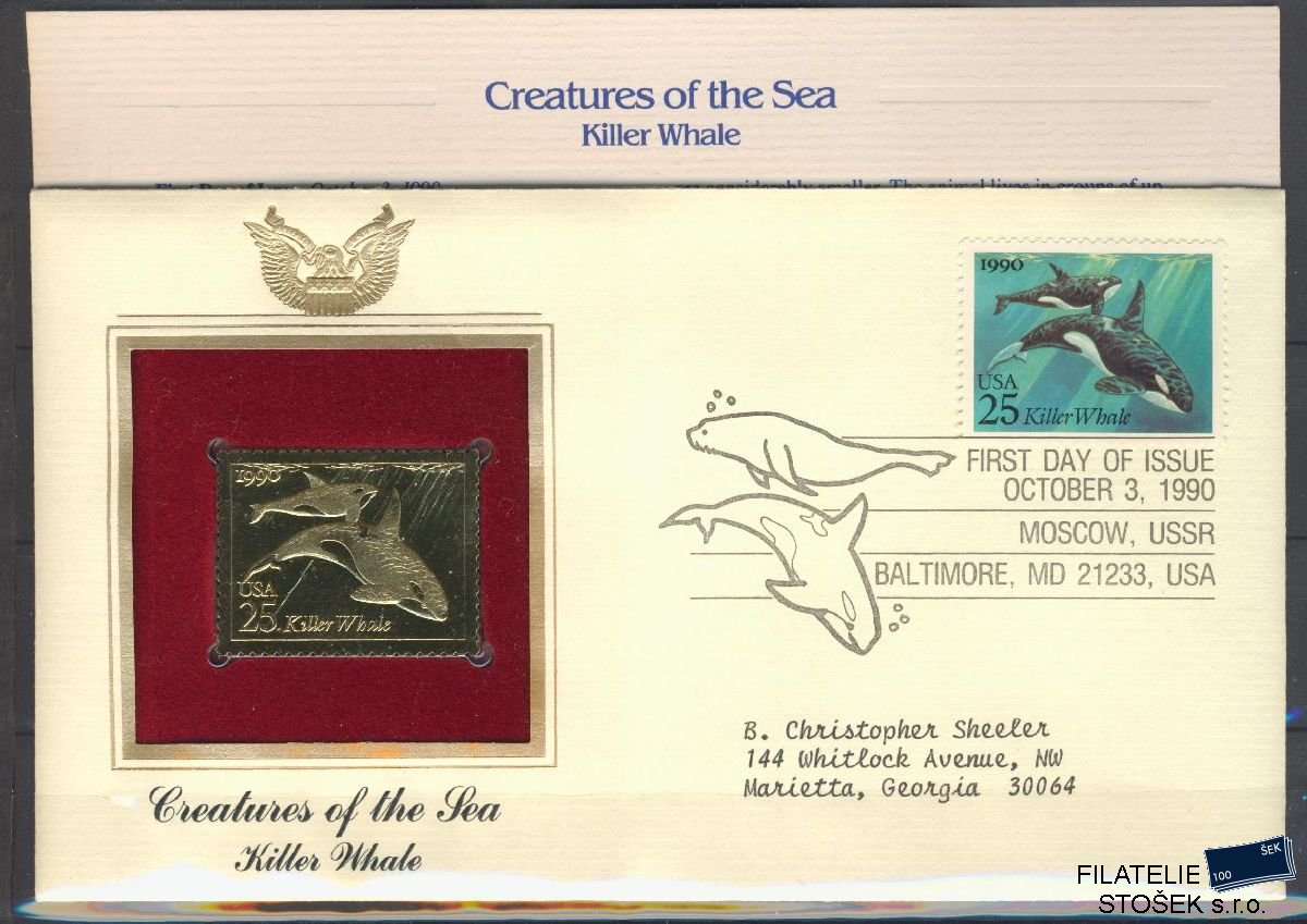 USA celistvosti - FDC - Ryby