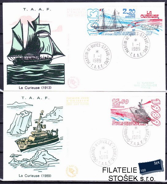 Antarktida francouzská známky Mi 0252-3 2x FDC razítko Iles St.Paul et Amsterdam