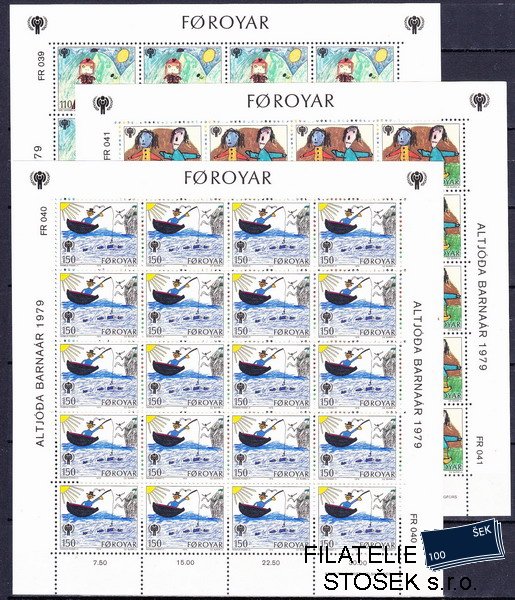 Faerské ostrovy známky Mi 0045-7 Klb. Dětské kresby