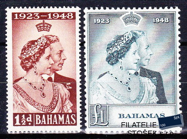 Bahamas známky 1948 Royal Silver Wedding