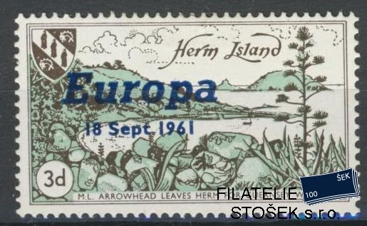 Herm Island známky  - Europa 1961