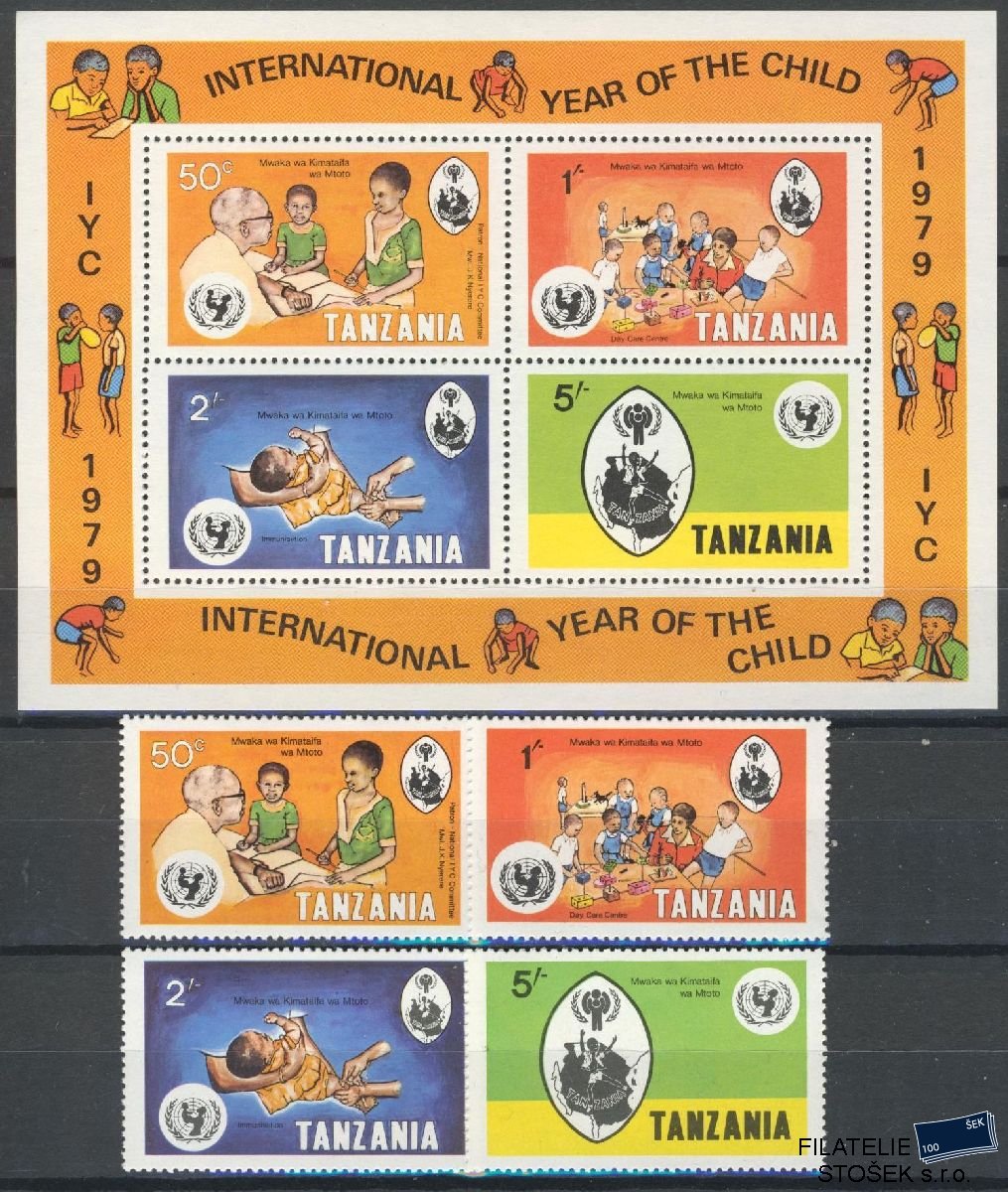 Tanzania známky Mi 123-26 + Bl 18