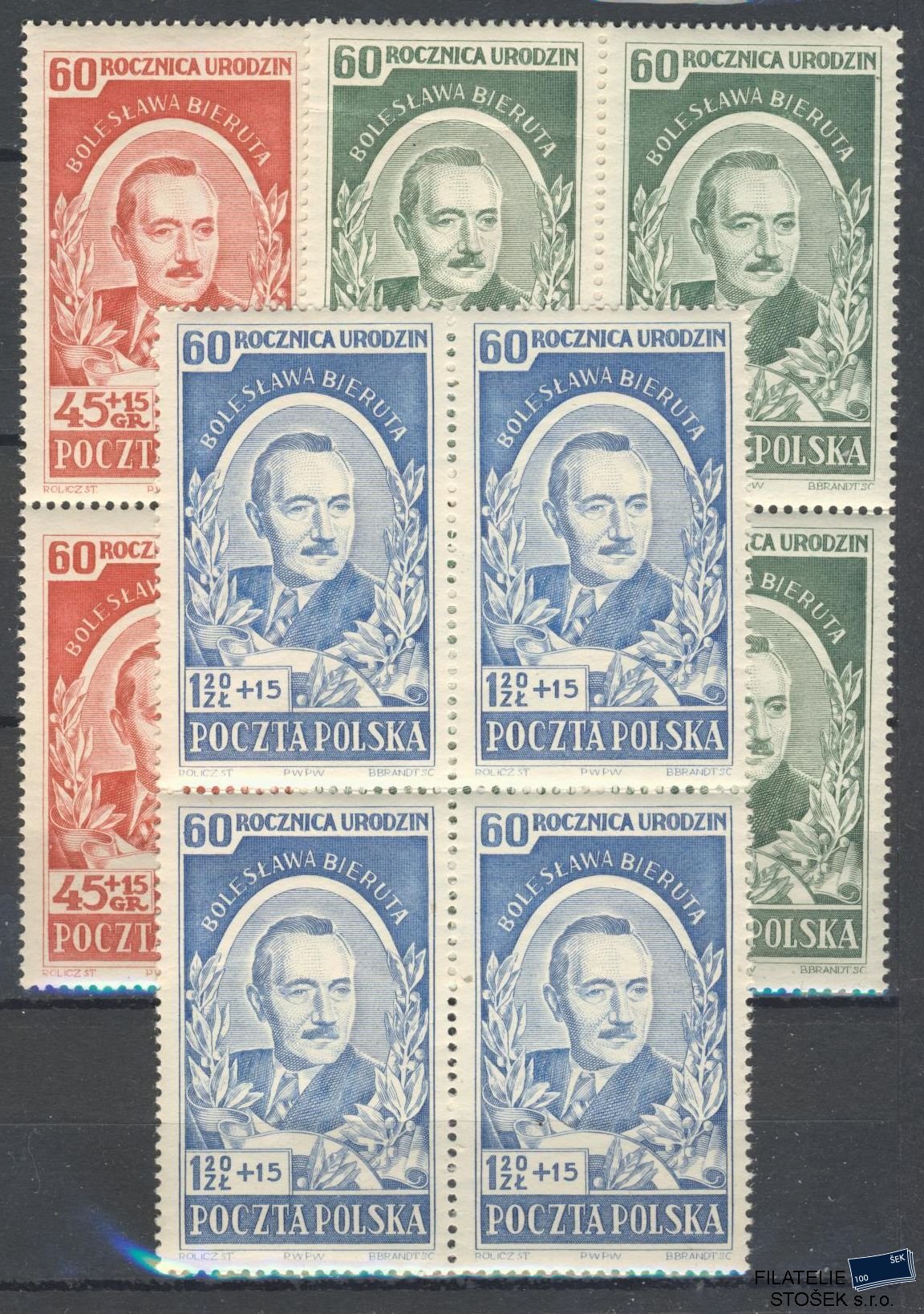 Polsko známky Mi 732-34 4 Blok