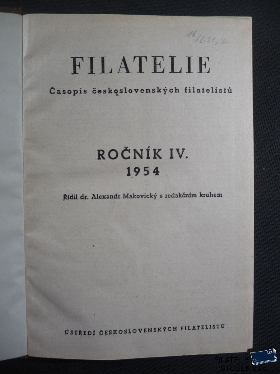 Časopisy Filatelie 1954