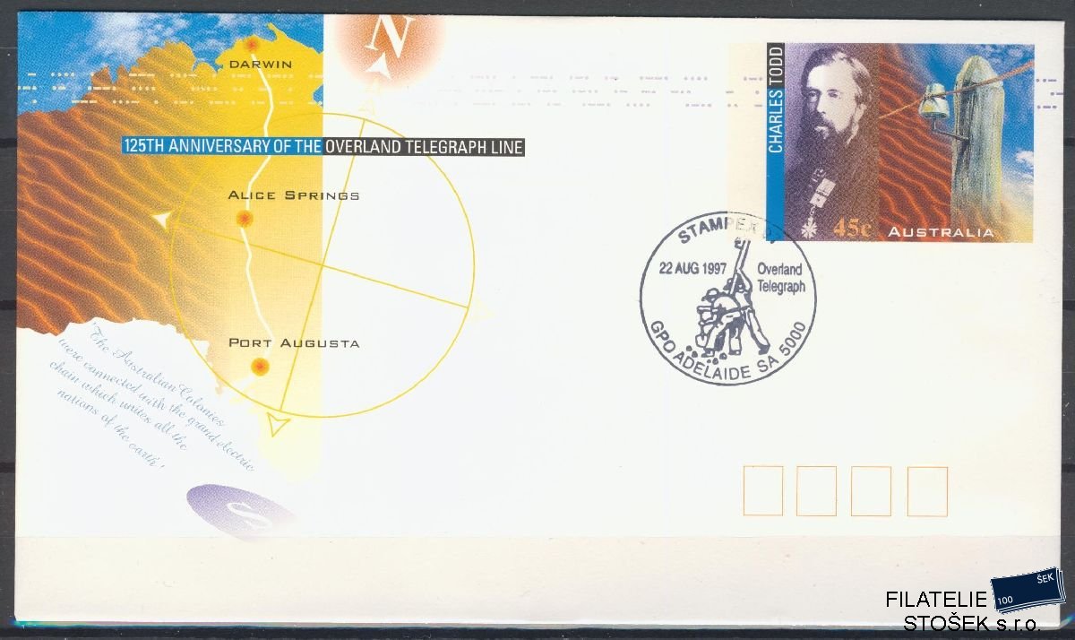 Austrálie známky FDC Mi COB Charles Tood