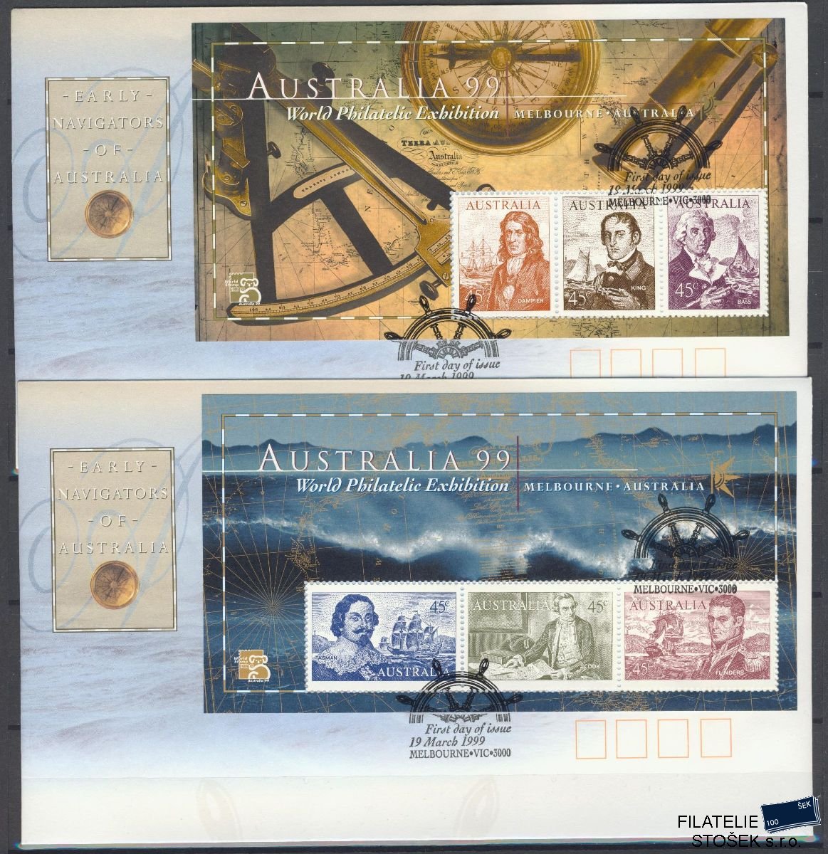 Austrálie známky FDC Mi Blok 31-32