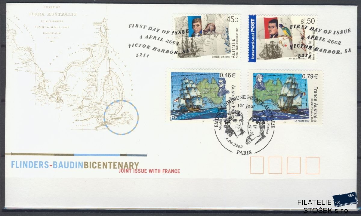 Austrálie známky FDC Mi 2131-32 + Francie