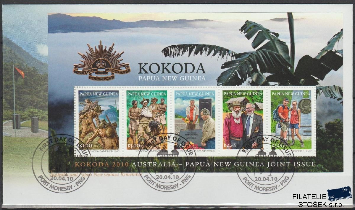 Austrálie známky FDC Mi 3366-70  Papua Bl 107