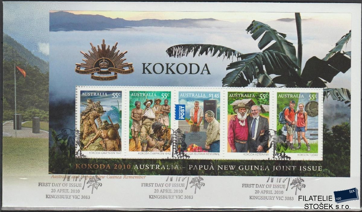 Austrálie známky FDC Mi Blok 100