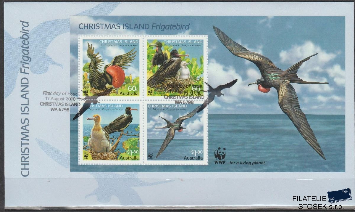 Christmas Islands známky FDC Mi Blok 26