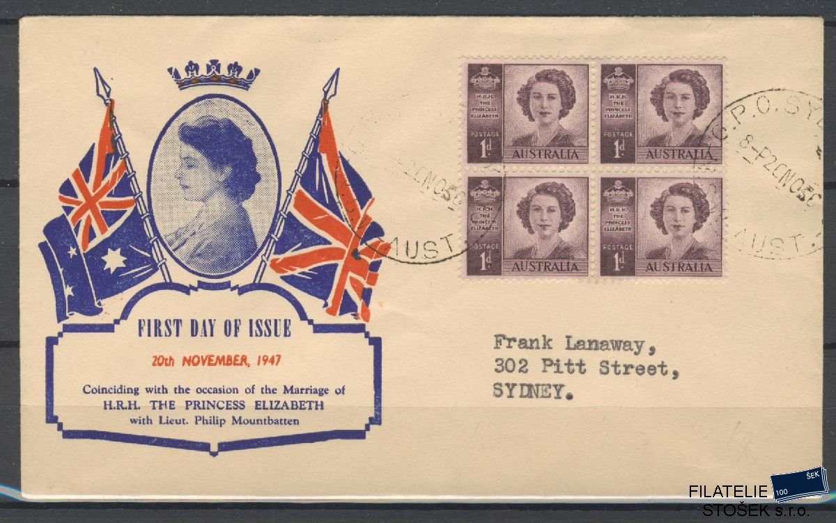 Austrálie známky FDC Mi 183