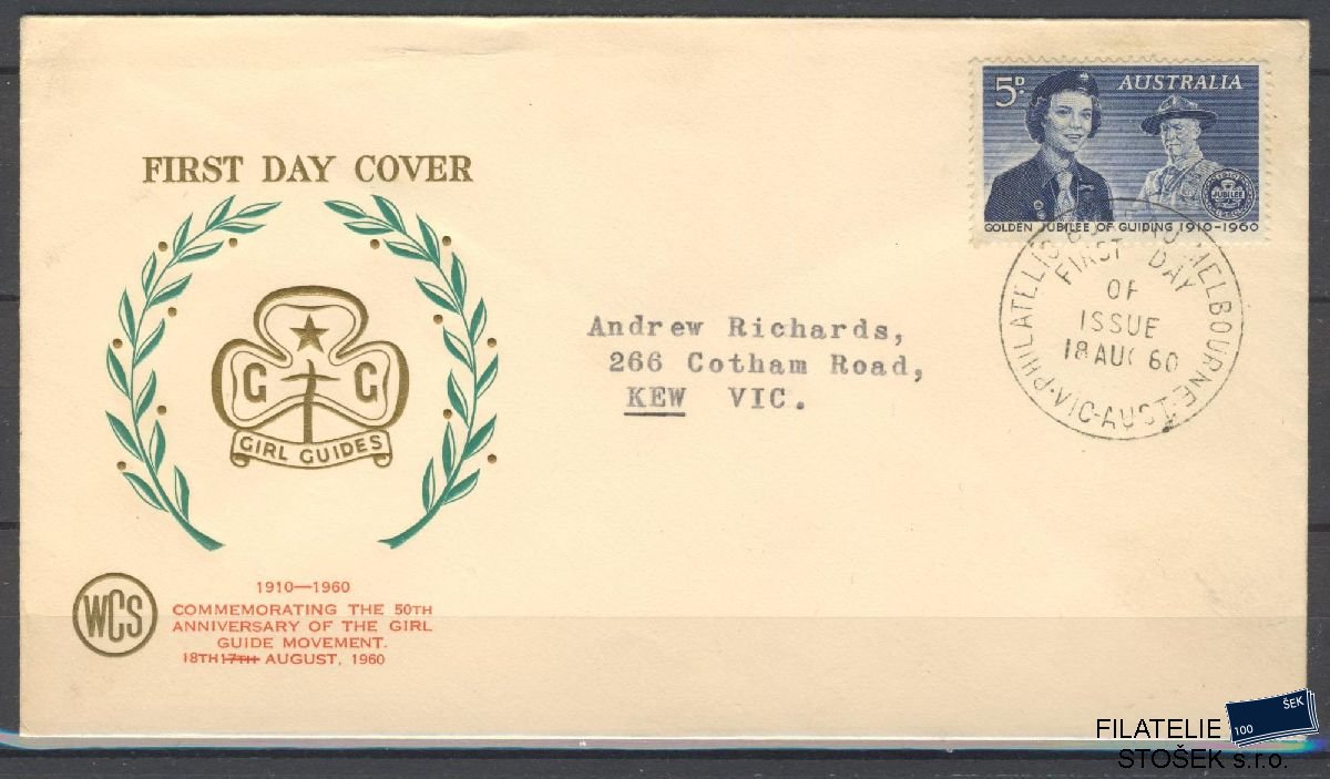 Austrálie známky FDC Mi 305