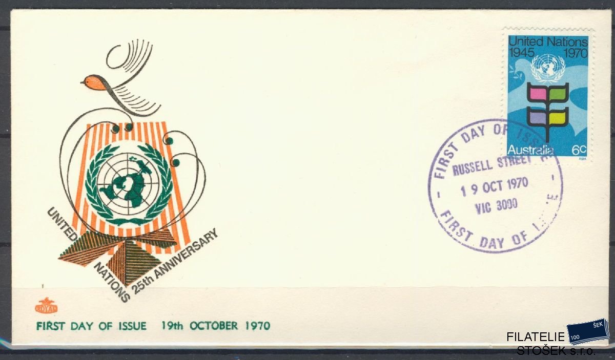 Austrálie známky FDC Mi 454