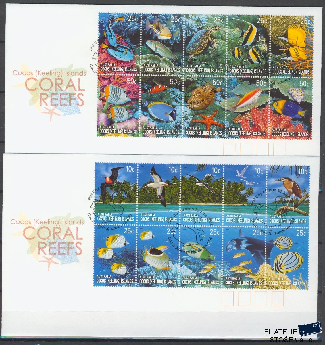 Cocos Islands známky Mi 424-43 FDC