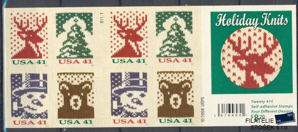 USA známky Mi 4322-25 Sešitek - Oboustranný - 5x 4 Blok