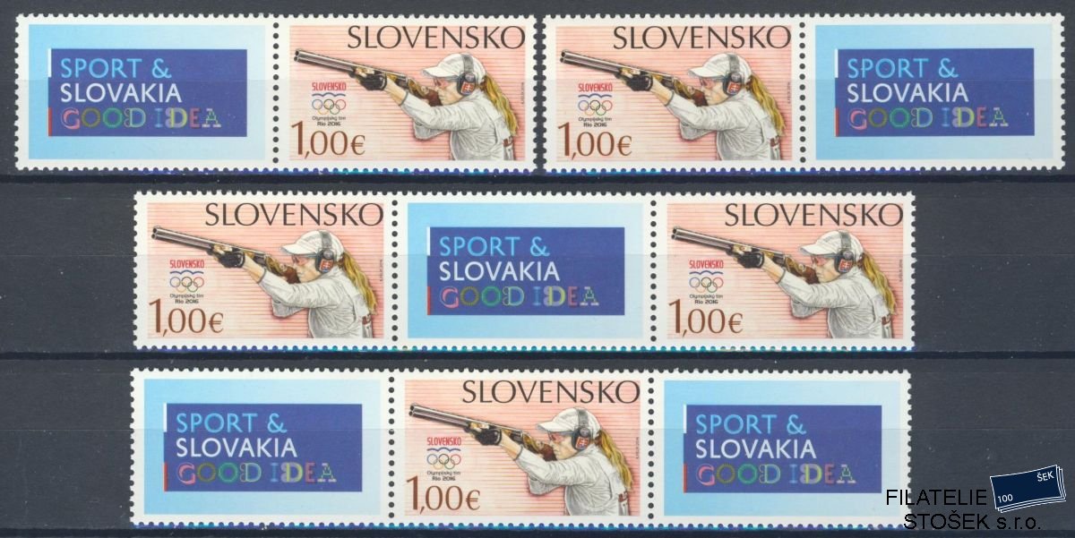 Slovensko známky 615 - kupóny - Sestava známek