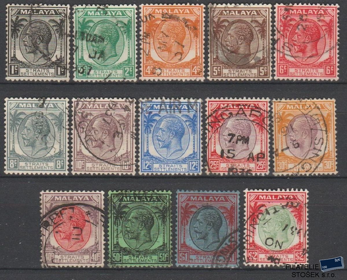 Straits Settlements známky Mi 192-205 NK - Sestava