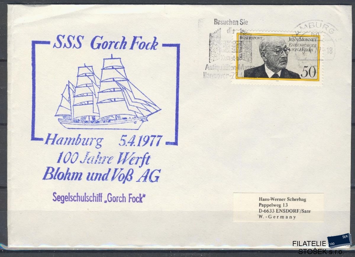 Lodní pošta celistvosti - Deutsche Schifpost - MS Gorch Fock