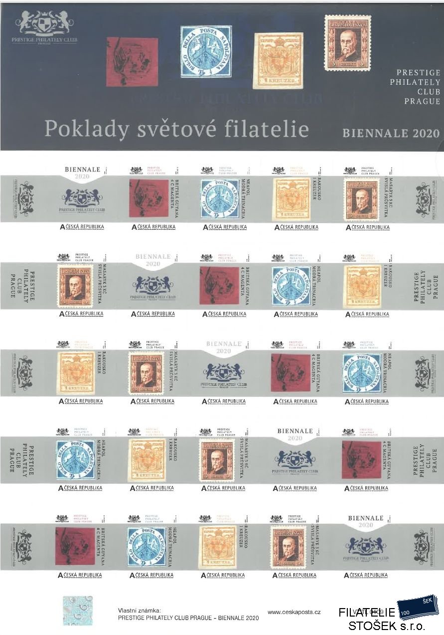 Čr znákmy VZ TL 0109 Poklady světové filatelie Biennale 2020 - Bez kroužku