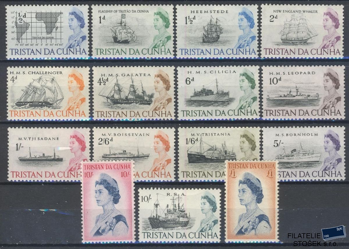 Tristan da Cunha známky Mi 71-87