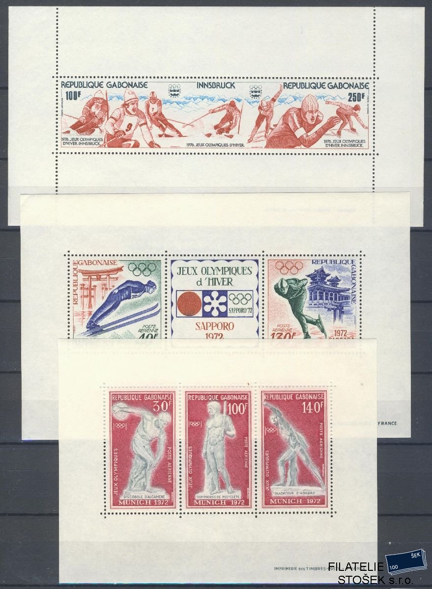 Gabon Mi 454-5 - Bl.23 sestava aršíků