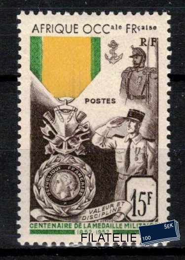 Afr. occidentale známky 1952 Medaile Militaire