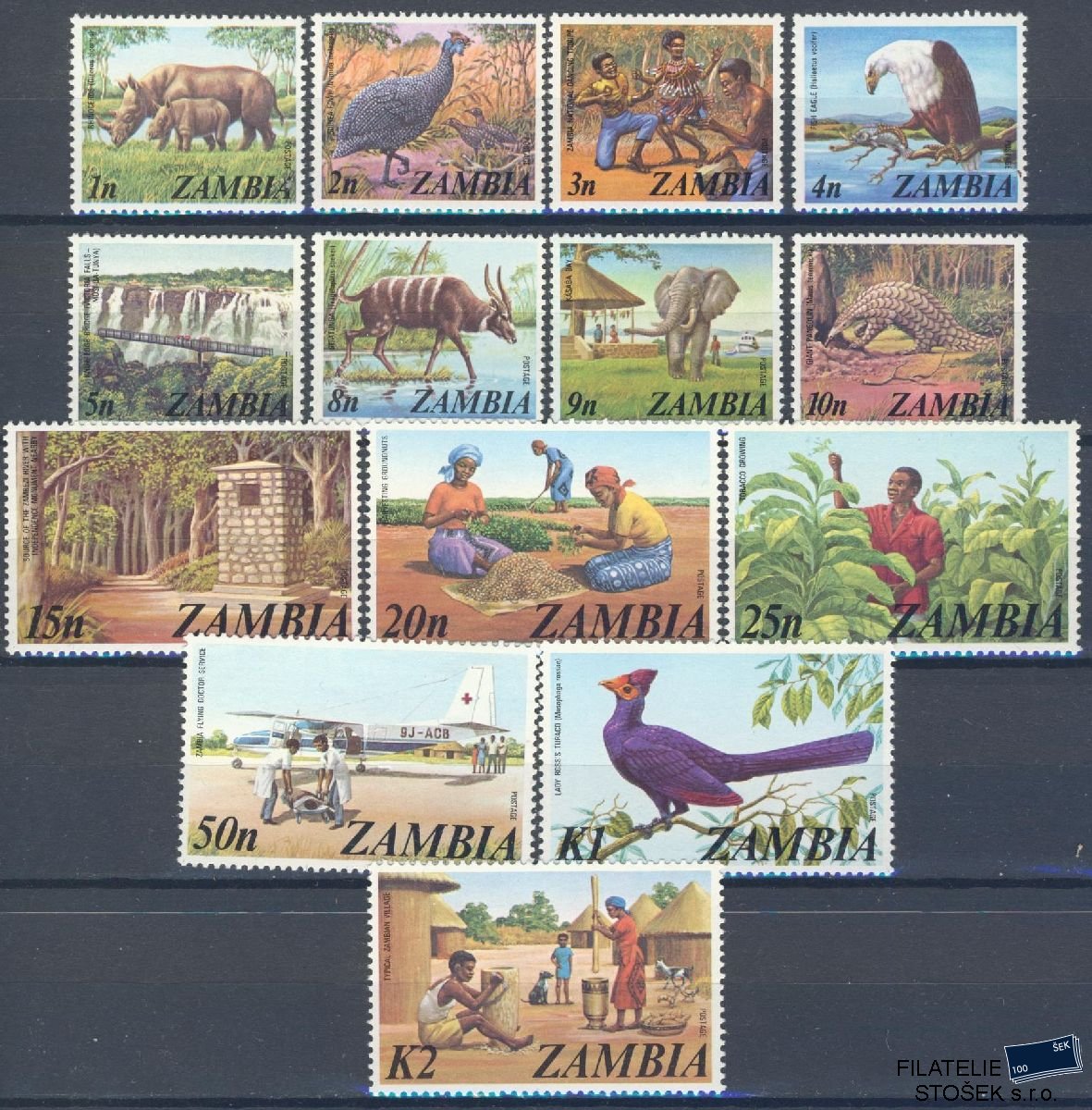 Zambia známky Mi 141-54