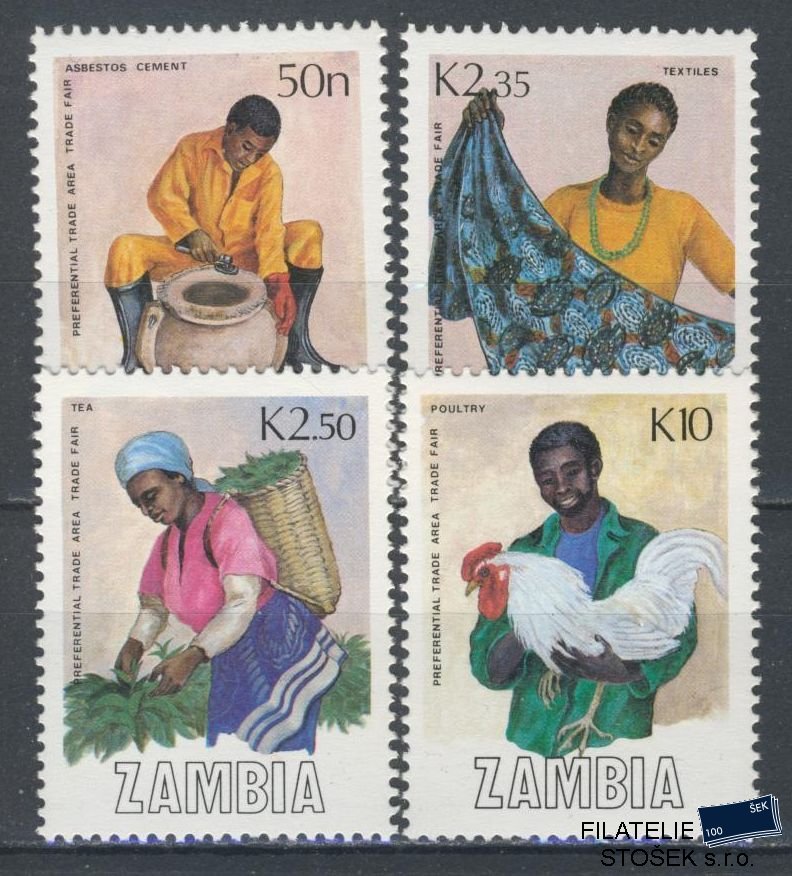 Zambia známky Mi 452-55