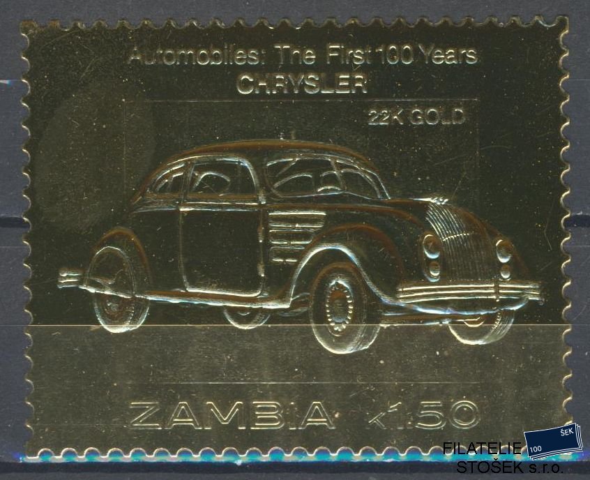 Zambia známky Mi 100 let Automobilu - 22K Gold - Chrysler