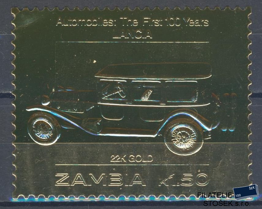 Zambia známky Mi 100 let Automobilu - 22K Gold - Lancia