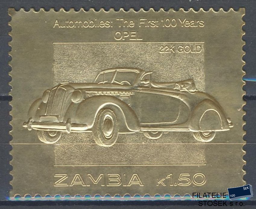 Zambia známky Mi 100 let Automobilu - 22K Gold - Opel