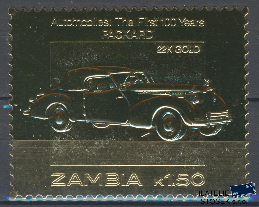 Zambia známky Mi 100 let Automobilu - 22K Gold - Packard