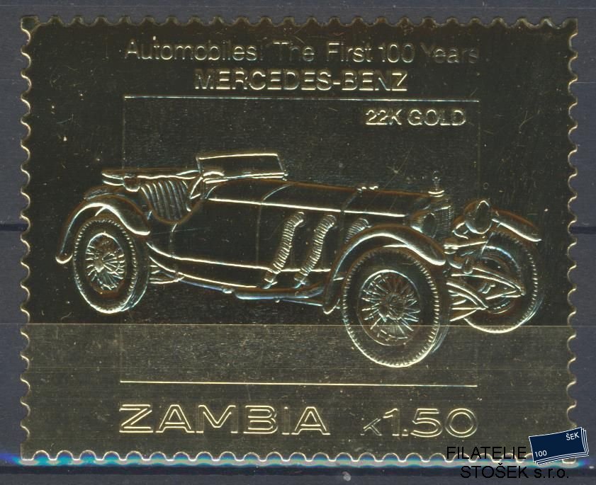 Zambia známky Mi 100 let Automobilu - 22K Gold - Merdeces Benz