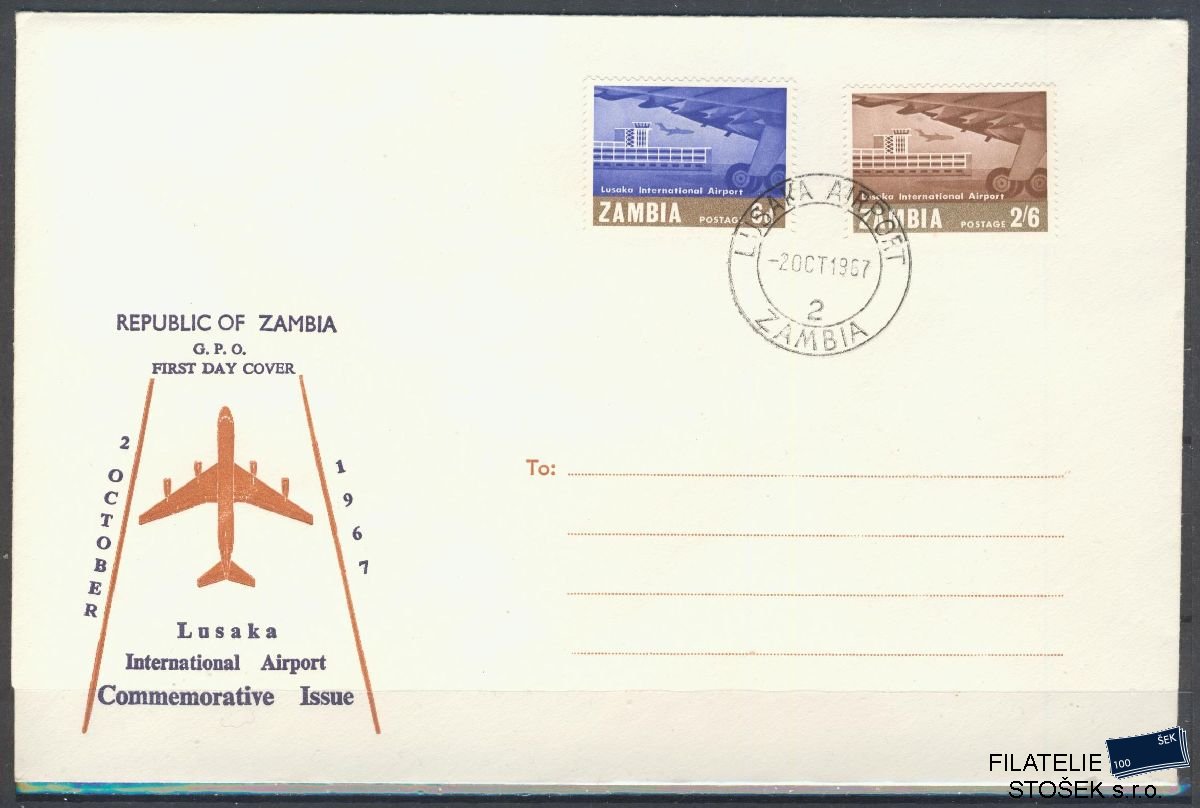 Zambia známky Mi 32-33 FDC