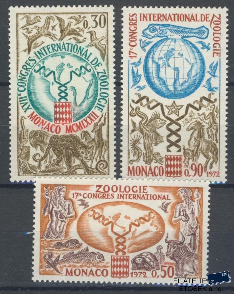 Monako známky Mi 1051-53