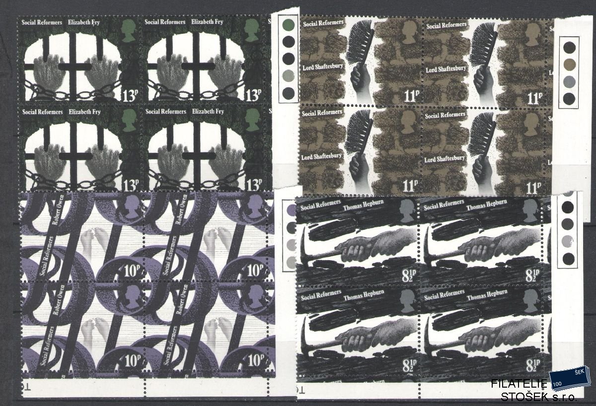 Anglie známky Mi 706-9 4 Blok
