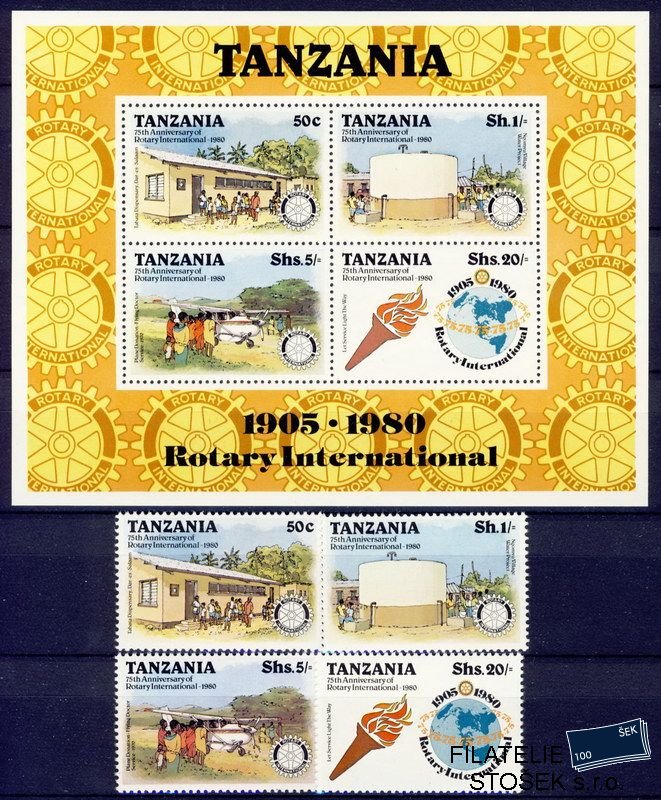 Tanzania Mi 137-40 + Block 19