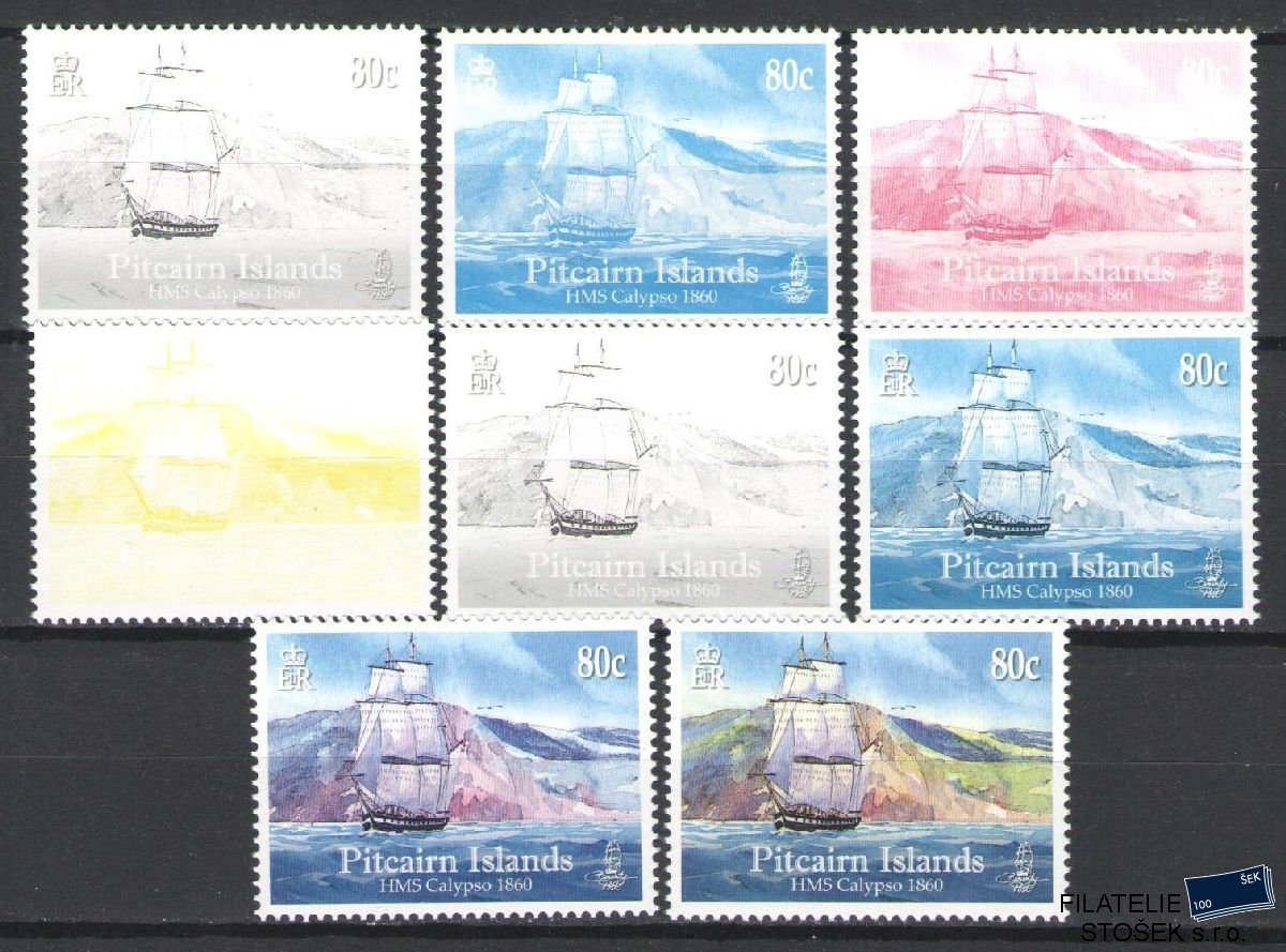 Pitcairn Islands známky Mi 790 Zkoušky barev