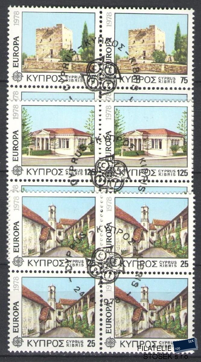 Kypr známky Mi 484-86 4 Blok