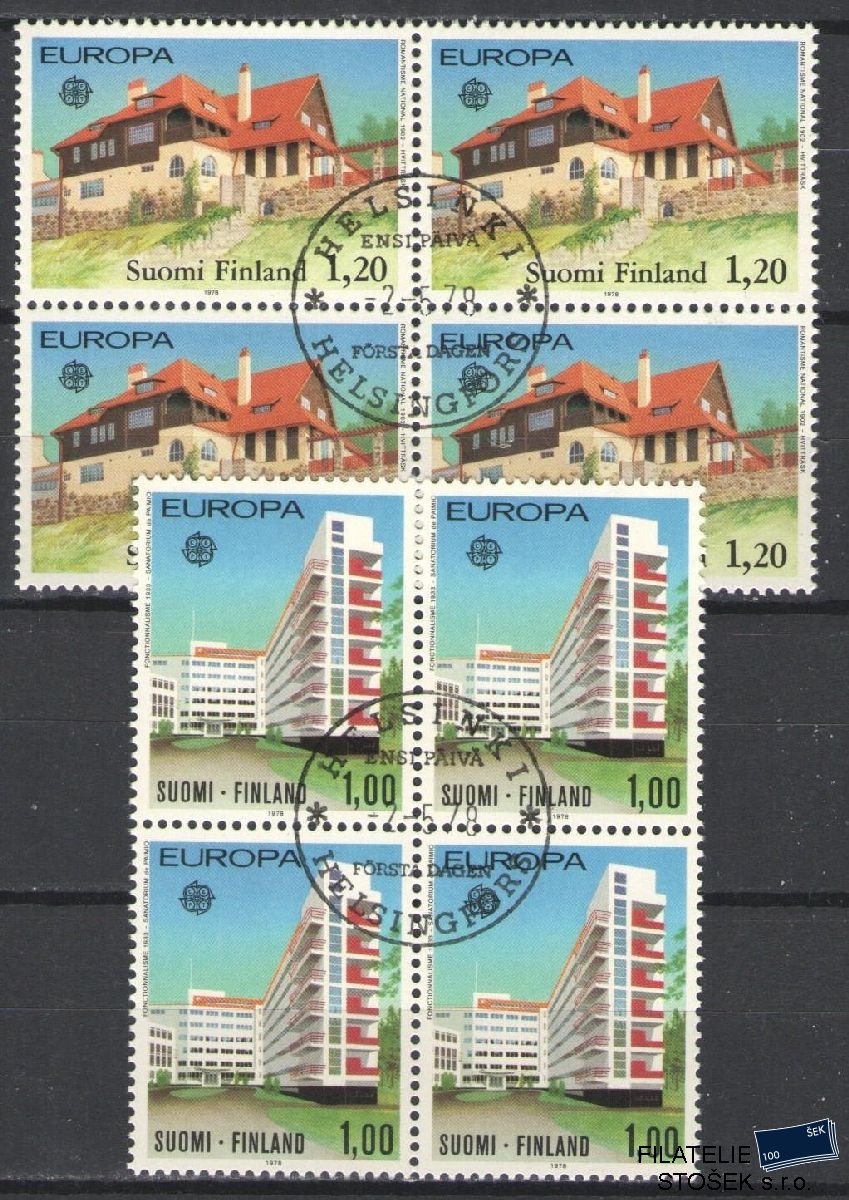 Finsko známky Mi 825-26 4 Blok