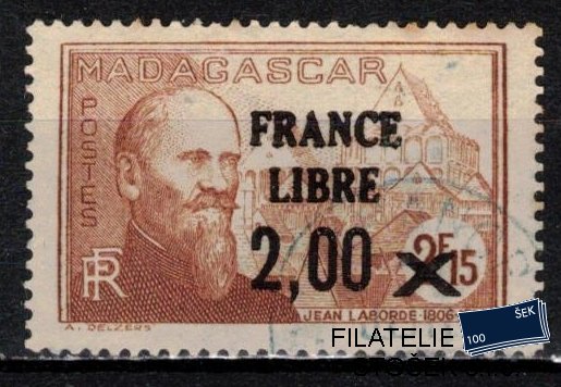 Madagaskar známky Yv 264 přetisk France Libre