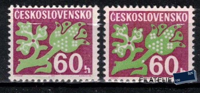 Československo známky D 95 papír bp+OZ