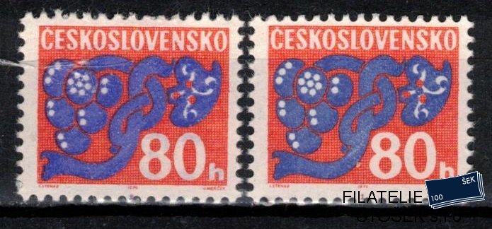 Československo známky D 96 papír bp+OZ